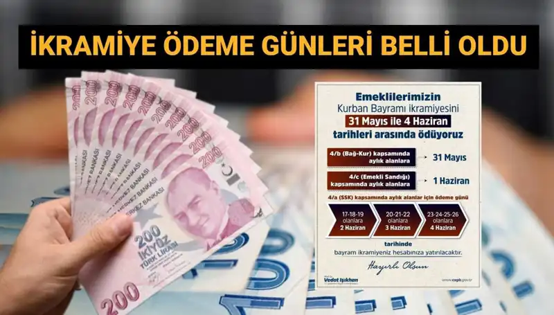 Emekli Bayram İkramiyeleri Zamanı Geldi! Ödeme Tarihleri Açıklandı