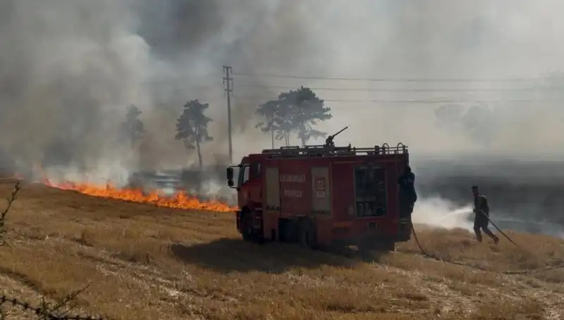 Kırklareli’nde Korkutan Anız Yangını: Mesele Kısa Sürede Kontrol Altına Alındı