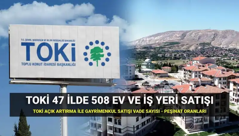 TOKİ, 47 İlde 508 Konut ve İş Yerini Açık Artırma ile Satışa Sunuyor