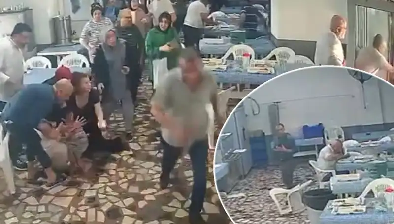 Yemekhanede Deprem Panik Yaratırken Kimisi Kaçtı, O Yemeğini Bırakmadı